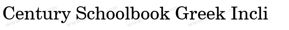 Century Schoolbook Greek Inclined BT字体转换
